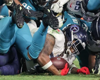 during the Jacksonville Jaguars vs Tennessee Titans NFL game at TIAA Bank Field Stadium in Jacksonville, Fl on January 7, 2023.