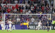 England goalkeeper CARLY TELFORD (1) makes a leaping save during the SheBelieves Cup United States vs England match at Exploria Stadium in Orlando, Fl on March 5, 2020.